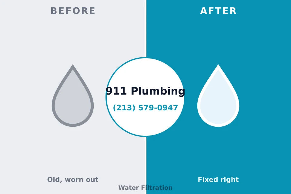 Before and after: plumbing repair Akron, CO
